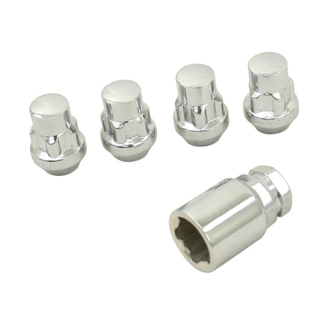 VW Chrome Wheel Locks 12mm Acorn Style Lug Nut Set of 4 601254 Chirco