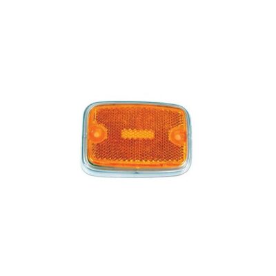 Amber Side Marker Lens Front Silver Trim Fits VW Bus 1970-1974 | 211945119A