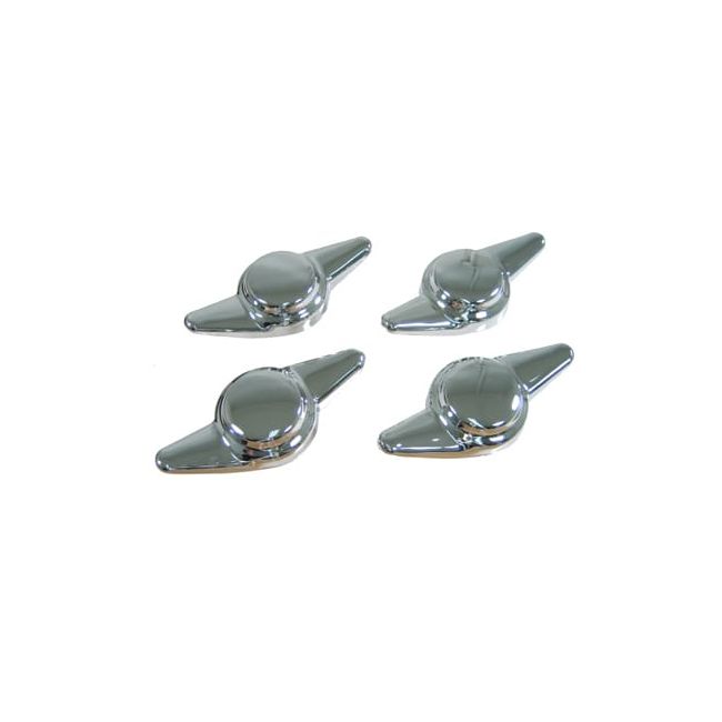 Zenith 2 Bar Cut Chrome Knock Off Spinner Caps For Lowriders – Set Of 4 + Hammer