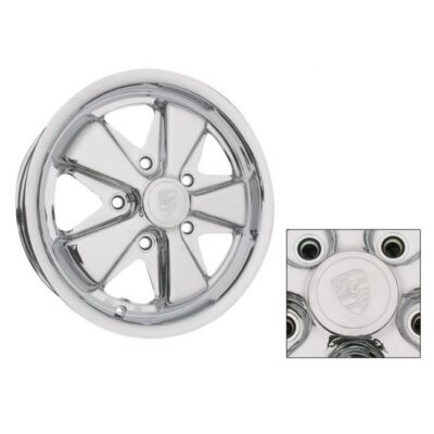 Classic Porsche Alloy Chrome Plated Wheel 15 x 5.5 Wide 5 Lug 130mm Patern | 601312