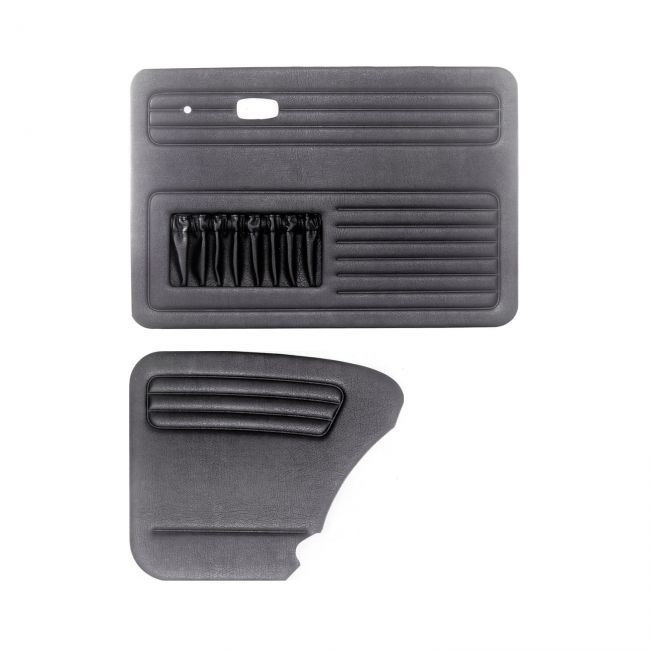 Door Panels 4 Piece Set Fits Classic VW Bug 1965-1977 Black W/Pockets 4 Pcs | 113898320B