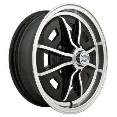 EMPI Sprintstar Style Black Wheel 15x5 4x130 Fits Classic VW Beetles | 301342