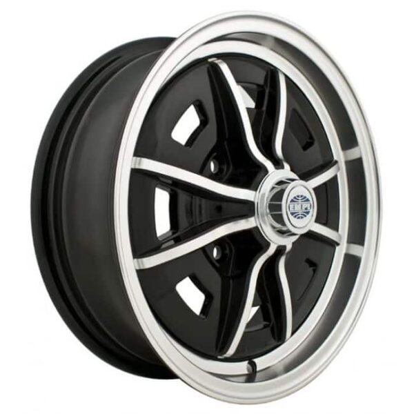 EMPI Sprintstar Style Black Wheel 15x5 4x130 Fits Classic VW Beetles | 301342