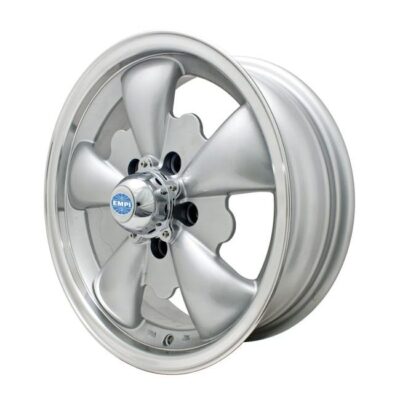 Empi GT5 Silver 5 Spoke Wheel 15 x 5.5 5 Lug x 205mm Pattern Fits Classic VW Beetle | 601335