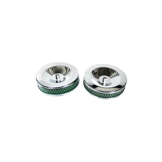 VW Type 3 Chrome Air Cleaner Filter Pair | 129414