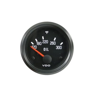 VDO 300 Degree F Temperature Gauge (Oil), Cockpit, Black Face | V310-012