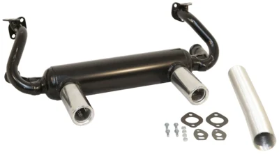 2 Tip Exhaust System Black With Chrome Tips | 251151